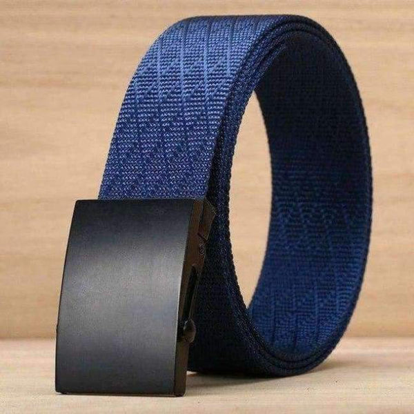 Planet Gates Blue  V Black Buckle / 100cm FAJARINA New Novelty Unisex Quality Patchwork Nylon Automatic Styles Straped Female Male Belts for Women 38mm Width CBFJ0036