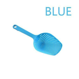 Planet Gates BLUE Vegetable Strainer Cooking Shovels Vegetable French Fries Strainer Scoop Nylon Spoon Large Colander Soup Filter Kitchen Tools