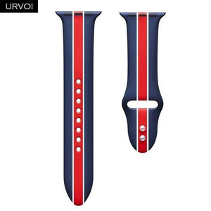 Planet Gates Blue W Red / For 38 40mm AW Sport band for Apple Watch series 4 3 2 1 Silicone strap for iWatch colorful Soft Replacement AW adapter 38 40 42 44mm