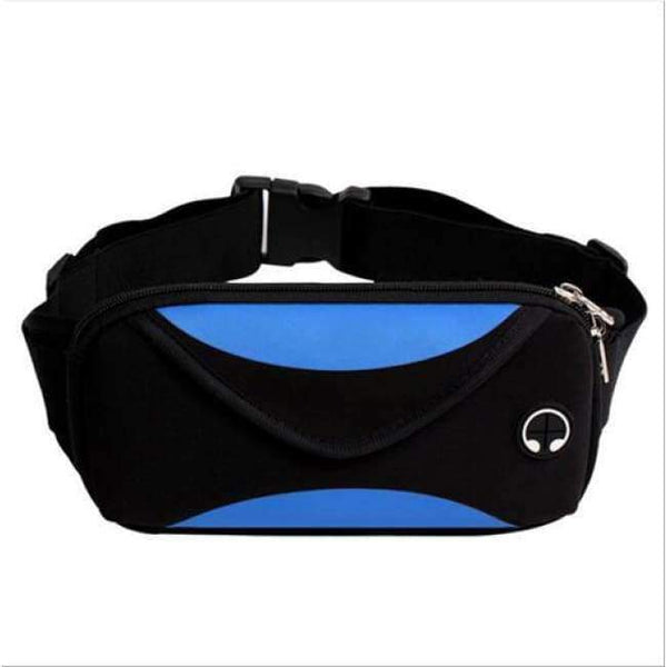 Planet Gates Blue Waist Bags Running Fanny Pack Women Waist Pack Pouch Belt Bag Men Purse Mobile Phone Pocket Case Camping Hiking Sports Bag