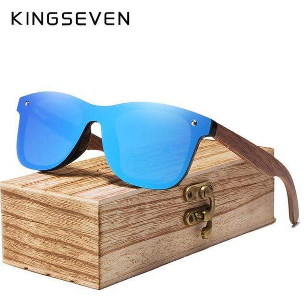 Planet Gates Blue Walnut Wood / China / Original Handmade Polarized Walnut Wood Sunglasses UV400 Fashion Men Women Brand Design Colorful Sun Glasses Mirror Shades