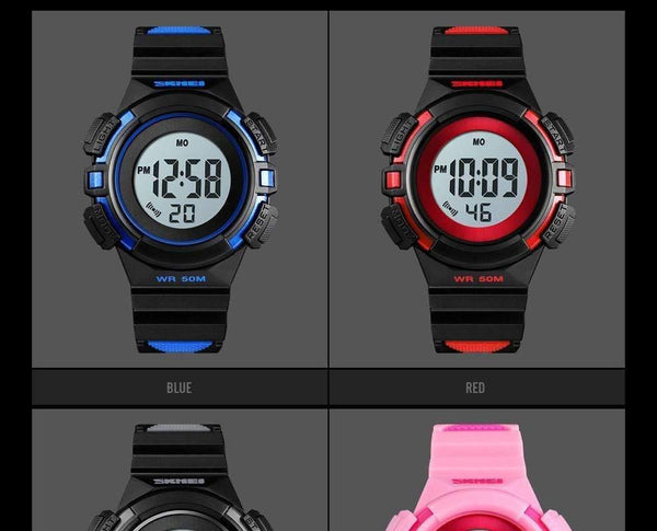Planet Gates Blue watch Outdoor Sport Kids Watches Sports Digital Wristwatches Fashion Life Waterproof PU Wristband Children Watch relogio 1485