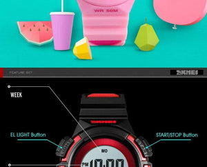 Planet Gates Blue watch Outdoor Sport Kids Watches Sports Digital Wristwatches Fashion Life Waterproof PU Wristband Children Watch relogio 1485