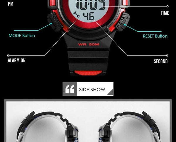 Planet Gates Blue watch Outdoor Sport Kids Watches Sports Digital Wristwatches Fashion Life Waterproof PU Wristband Children Watch relogio 1485