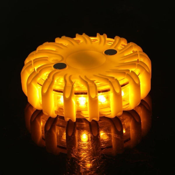 Planet Gates Blue Waterproof 16 LED Roadway Safety Warning Traffic Light Signal Lamp with 9 Flash Patterns Orange Blue Yellow