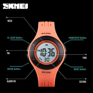 Planet Gates blue Waterproof Children Watch Boys Girls LED Digital Sports Watches Plastic Kids Alarm Date Casual Watch Select Gift for kid