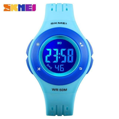 Planet Gates blue Waterproof Children Watch Boys Girls LED Digital Sports Watches Plastic Kids Alarm Date Casual Watch Select Gift for kid