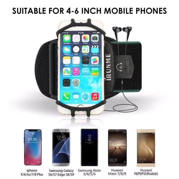 Planet Gates Blue Waterproof Gym Running Sports Armband for iPhone X 8 7 Case Cover Holder Arm Band Wrist Case Bag for 4 to 6 Inch Phone