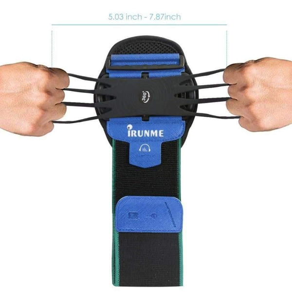 Planet Gates Blue Waterproof Gym Running Sports Armband for iPhone X 8 7 Case Cover Holder Arm Band Wrist Case Bag for 4 to 6 Inch Phone