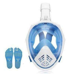 Planet Gates blue white / China / S/M Full Face Anti-Fog Diving Mask Underwater Swimming Snorkel Mask Scuba Set for Gopro Camera Beach Foldable Breathing