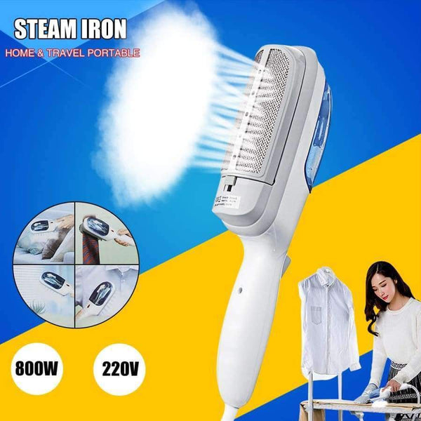 Planet Gates Blue White / EU Warmtoo Portable Household Appliances 220V 800W Travel Handheld Iron Steamer Garment Steam Brush Hand Held for Ironing Clothes