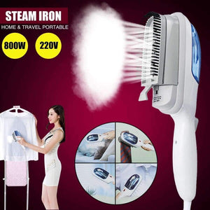 Planet Gates Blue White / EU Warmtoo Portable Household Appliances 220V 800W Travel Handheld Iron Steamer Garment Steam Brush Hand Held for Ironing Clothes
