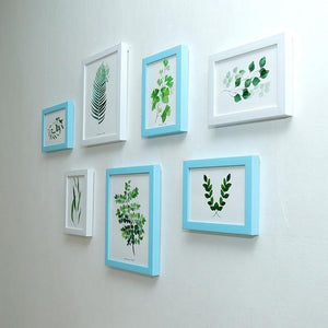 Planet Gates blue white frame 7 Pcs Classic Photo Frame For Wall Hanging Picture Frame Photo 7 10 Inch Wall Art Wedding Couple Recommendation Pictures Frames