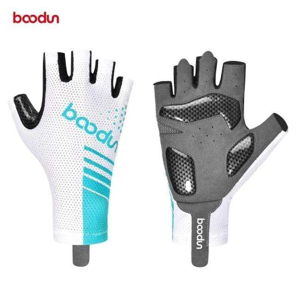 Planet Gates Blue White / XL Men Women Road Bike Glove Cycling Gloves Half Finger Anti-slip Shockproof Gel Padded Bicycle Mittens Racing Gloves