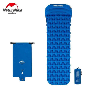 Planet Gates blue with air bag Sleeping Pad With Pillow Air Bag New Hand Press Inflating Camping Mattress Ultralight Outdoor Hiking Tent Mats