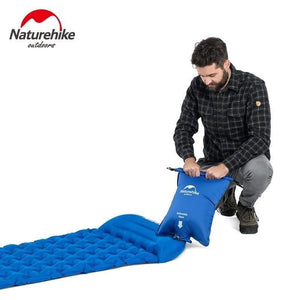 Planet Gates blue with air bag Sleeping Pad With Pillow Air Bag New Hand Press Inflating Camping Mattress Ultralight Outdoor Hiking Tent Mats