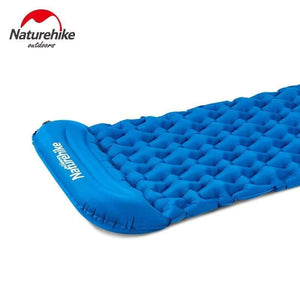 Planet Gates blue with air bag Sleeping Pad With Pillow Air Bag New Hand Press Inflating Camping Mattress Ultralight Outdoor Hiking Tent Mats