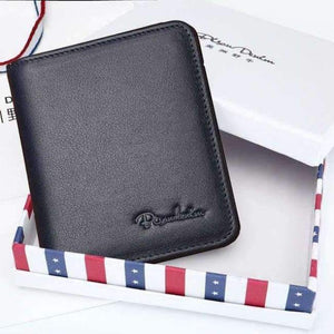 Planet Gates Blue With box / China BISON DENIM Black Purse For Men Genuine Leather Men's Wallets Thin Male Wallet Card Holder Cowskin Soft Mini Purses N4429