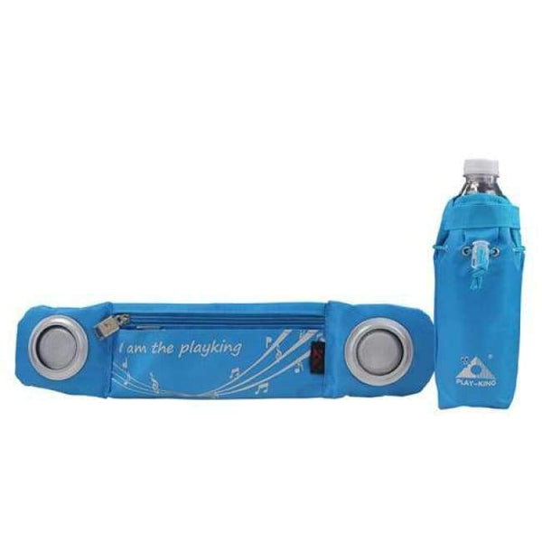 Planet Gates Blue with stereo Waterproof Running Waist Bag Sport Pack Water Bottle Jogging Running Belt Bag Mobile Phone  Music Women Men Accessories