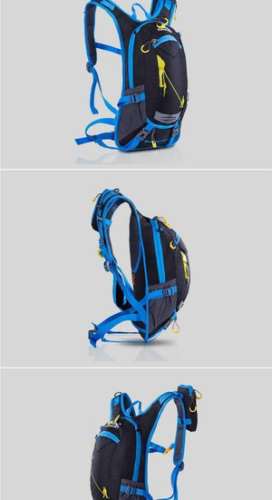 Planet Gates blue with water bag 18L Waterproof Backpack outdoor sport backpack water bag camping hiking cycling water backpack