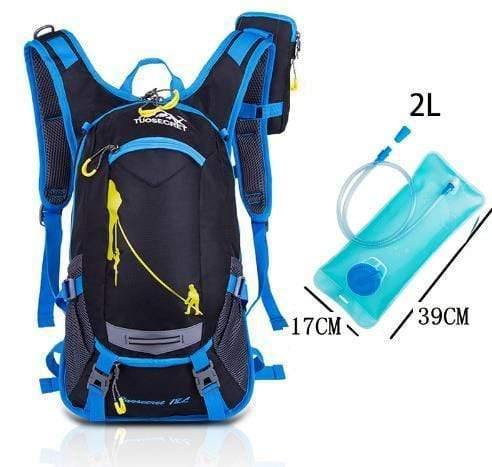Planet Gates blue with water bag 18L Waterproof Backpack outdoor sport backpack water bag camping hiking cycling water backpack