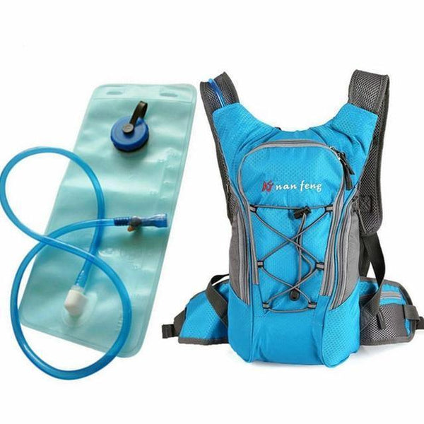 Planet Gates blue with water bag 5L Sport Hydration Backpack for 2L Water Bag Outdoor Travelling Hiking Running Rucksack Mountain Road Bicycle Water Bag