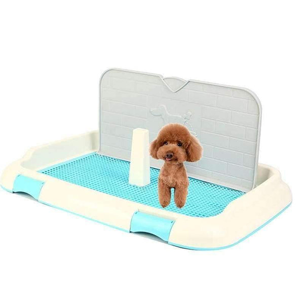 Planet Gates Blue without column / S Dog Accessories Mesh Dog Toilet Pad Tray Dog Lattice Potty Puppy Pee Training Durable Toilet Cat Mat Goods for Dogs Pet Supplies