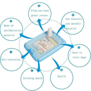 Planet Gates Blue without column / S Dog Accessories Mesh Dog Toilet Pad Tray Dog Lattice Potty Puppy Pee Training Durable Toilet Cat Mat Goods for Dogs Pet Supplies