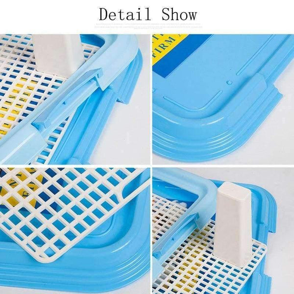 Planet Gates Blue without column / S Dog Accessories Mesh Dog Toilet Pad Tray Dog Lattice Potty Puppy Pee Training Durable Toilet Cat Mat Goods for Dogs Pet Supplies