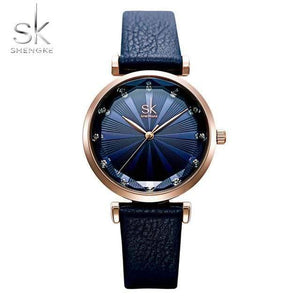 Planet Gates blue Women's Watches Luxury Ladies Watch Leather Watches For Women Fashion Bayan Kol Saati Diamond Reloj Mujer