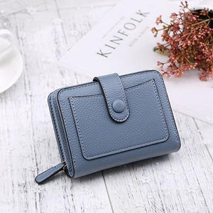 Planet Gates blue Women Wallets New Luxury Brand Red Black Small Mini Coin Purse Hasp Card Holder Lady Wallet Zipper Female Leather Buckle