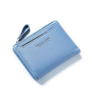 Planet Gates Blue Women Wallets With Individual ID Card Holder Zipper Coin Pocket Ladies Small Purses Female Wallet Carteira High Quality