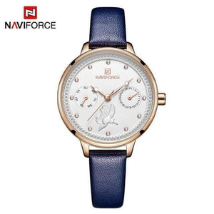 Planet Gates Blue Women Watch Fashion Quartz Lady Leather Watchband Date Week Casual Waterproof Wristwatch Gift for Girl  New Blue