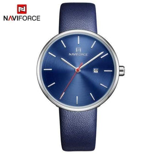 Planet Gates Blue Women Watch Fashion Quartz Lady PU Watchband Simple Date Casual Waterproof Wristwatch Gift for Girl/Wife/Women