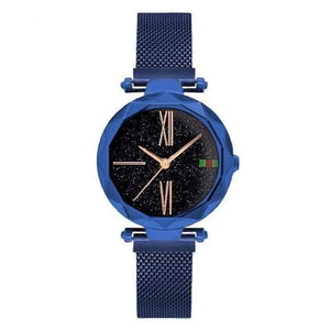 Planet Gates Blue Women Watches Minimalism Starry sky Magnet Buckle Fashion Casual Female Wristwatch Waterproof Roman Numeral