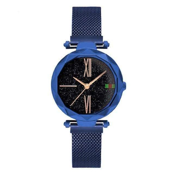 Planet Gates Blue Women Watches Minimalism Starry sky Magnet Buckle Fashion Casual Female Wristwatch Waterproof Roman Numeral