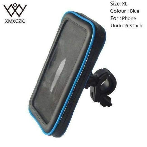 Planet Gates Blue XL Bicycle Motorcycle Holder with Waterproof Case Bag Handlebar Mount phone Holders Stand For iPhone Samsung Note3/4/5 GPS