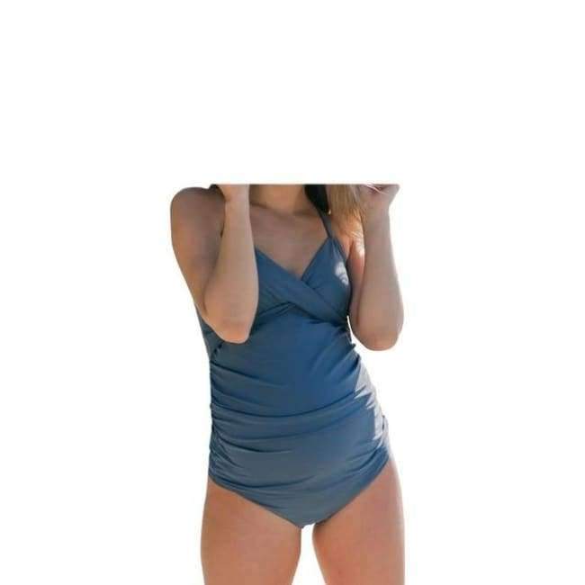 Planet Gates green / M Large Size Maternity Swimwear Comfortable Pregnant Women Swimsuit Pure Color Jumpsuit Beach Wear Pregnancy Clothes Gift