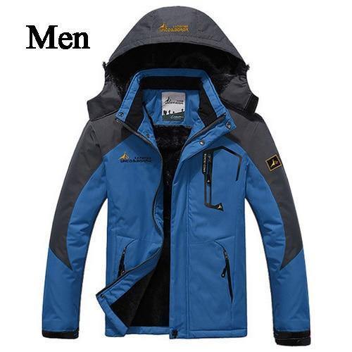 Planet Gates blue / XL Men's Winter Jacket Men Waterproof Windproof Parka Male Snow Defence Thick Coats Mens