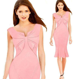 Planet Gates Blue / XL Party Dresses Sexy Slash Neck Backless Mid Calf Dresses For Ladies 2017 Summer Fashion Solid Sheath Event Female Dress