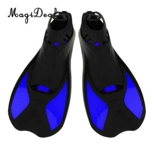 Planet Gates Blue XS Universal Full Foot Short Fins Scuba Diving Swim Training Flippers Kid Adult Swimming Fins Snorkeling Water Fin 6 Sizes