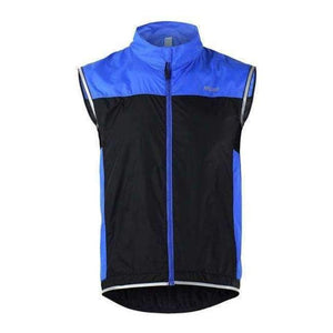 Planet Gates Blue / XXL ARSUXEO Men's shorts Jacket  Lightweight Sleeveless Coat Jacket Running Cycling Bicycle Vest Windproof Roupa Ropa ciclismo