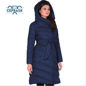 Planet Gates Blue / XXL / China 2018 High Quality Women Winter Jacket Plus Size Long Fashionable Women's Winter Coat Hooded Warm Down Jacket Parka