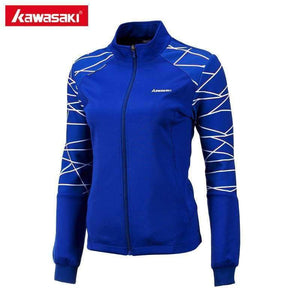 Planet Gates Blue / XXL Kawasaki Brand Autumn Women Ladies Sports Jackets Windproof Warm Breathable Professional Tennis Badminton Gym Jacket JK-172805