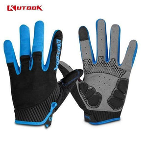 Planet Gates Blue / XXL Winter Full Finger Gloves Men Touch Screen Anti-shock Breathable Fitness Gloves Weightlifting Sports
