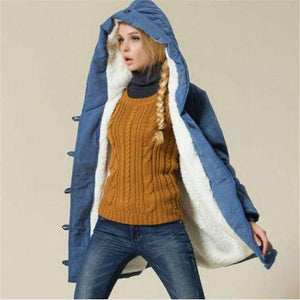 Planet Gates blue / XXL Women Winter Jackets Cotton Padded Female Version Long Section Cashmere Coat Winter Jackets XXL XXXL XXXXL Parka C1612