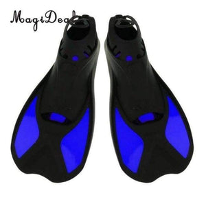 Planet Gates Blue XXS Universal Full Foot Short Fins Scuba Diving Swim Training Flippers Kid Adult Swimming Fins Snorkeling Water Fin 6 Sizes