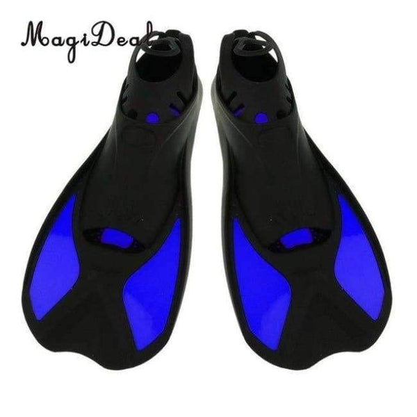Planet Gates Blue XXS Universal Full Foot Short Fins Scuba Diving Swim Training Flippers Kid Adult Swimming Fins Snorkeling Water Fin 6 Sizes