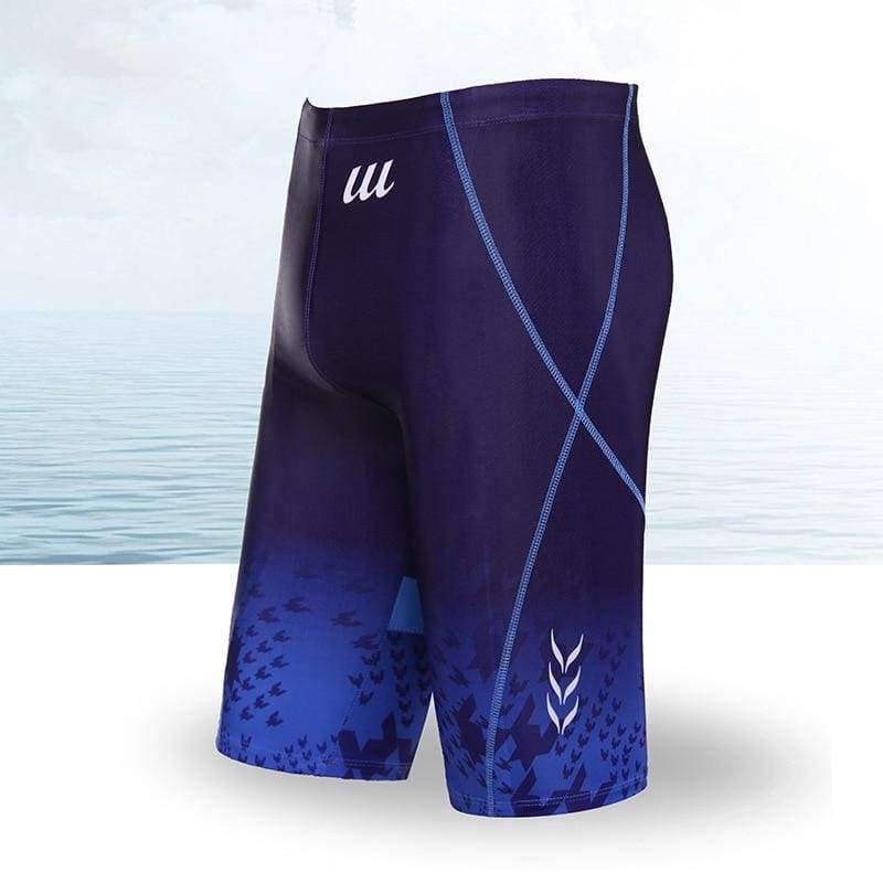 Planet Gates Blue / XXXL Swimwear Men Shorts swimsuit Competitive Bathing suit Competition Trunk Waterproof Beach Tight Briefs Blue Red Plus Size