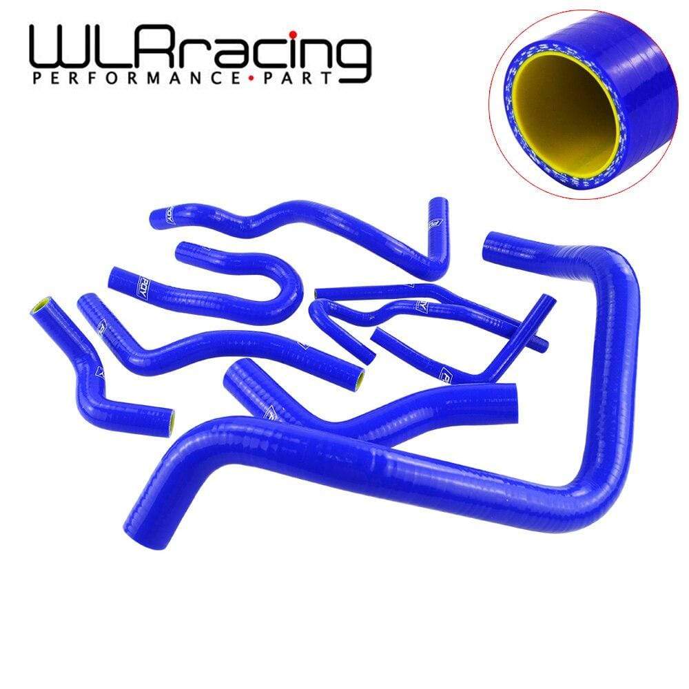 Planet Gates Blue & Yellow 9Pcs Silicone Radiator Coolant Hose Kit For Honda CIVIC SOHC D15 D16 EG EK 92-00 With PQY logo